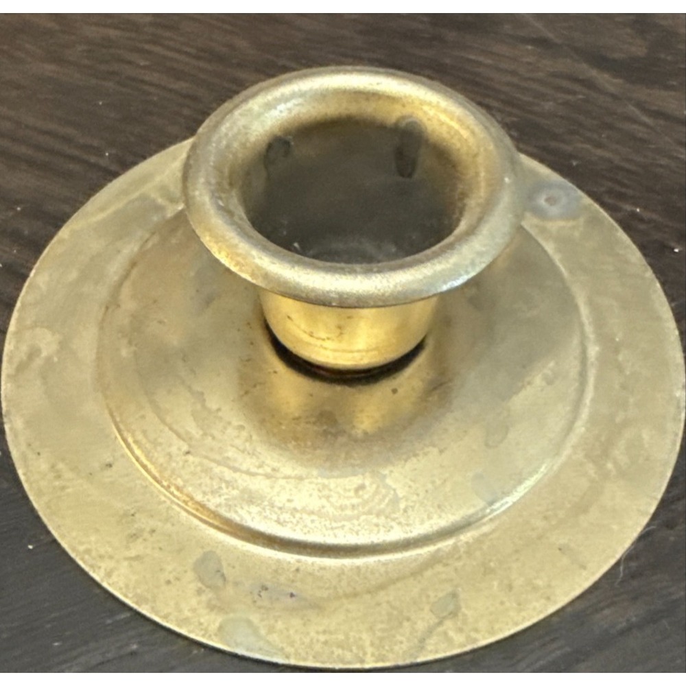 Vintage Brass Candle Holder Round Base Home Decor‎ Table Centerpiece